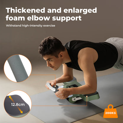 Centra Ab Roller with Auto Rebound Elbow & Knee Support LCD Timer Core Trainer