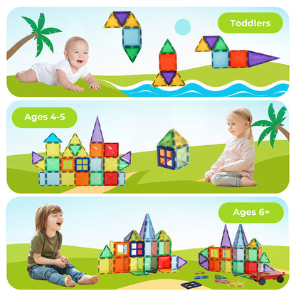 Dekko 60pc Magnetic Building Blocks Set STEM Educational Toys for Kids Gifts
