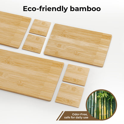 Toque Placemat Coaster Set 4PC Bamboo Heat-resistant Wipeable Non Slip Table Mat