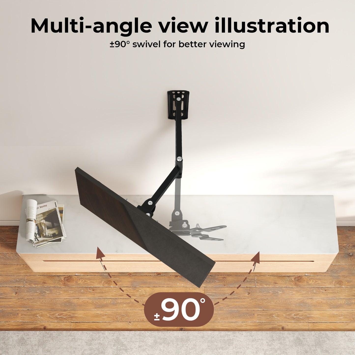 Levede TV Wall Bracket Mount Swing Arm Tilt Swivel 16" 22" 24" 32" 40" 43" LED