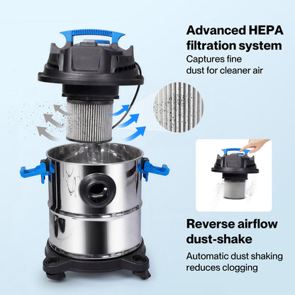 Spector Wet Dry Vacuum Cleaner 20L 1200W Blowing Function Powerful Industrial