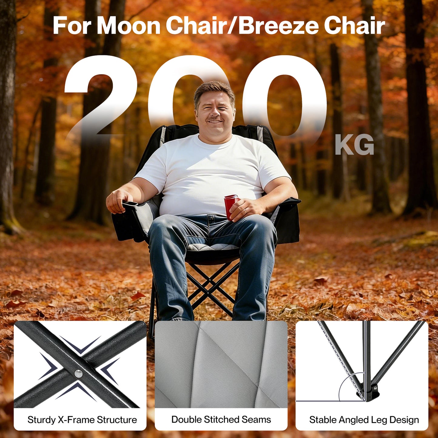 Levede Folding Camping Chairs Bed Oversized Portable Outdoor Furniture Hiking