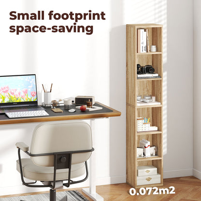 Levede Bookcases Book Shelf Shelving Storage Unit Slim Wood Office Home Wood