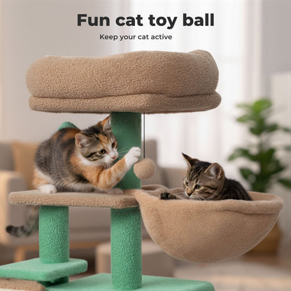 Skylos Compact Cat Tree 80CM Multi-Level Activity Centre Condo for Small Spaces