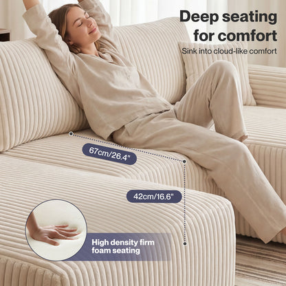 Levede Modular Sectional Sofa Bed 3 Seater U Shaped Convertible Soft Boneless