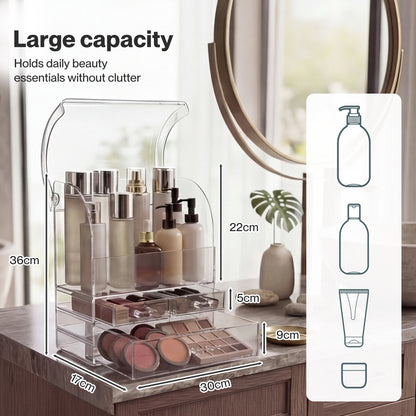 ilus Makeup Storage Organiser Acrylic Cosmetics Organizer Beauty Clear Color