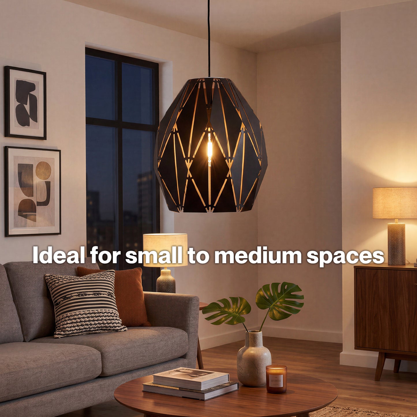 Emitto Ceiling Light Shade Pendant Metal Lampshade Easy Fit Lightshade Geometric