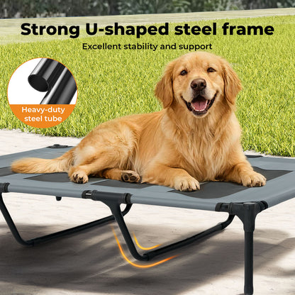 Skylos Raised Dog Bed Elevated Pet Bed Portable Outdoor Camping Cooling Mesh