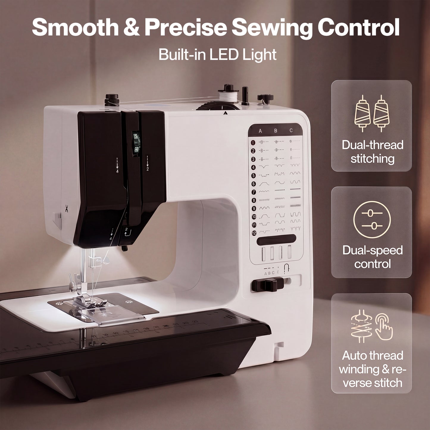 Spector Mini Sewing Machine Portable Electric Household DIY Sewing Kit Pedal