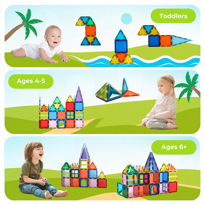 Dekko Kids Magnetic Building Blocks Magnetic Tiles Educational Construction Toy
