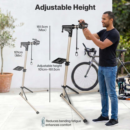 MONVELO Bike Repair Stand Adjustable Bicycle Maintenance Station Rack Folding
