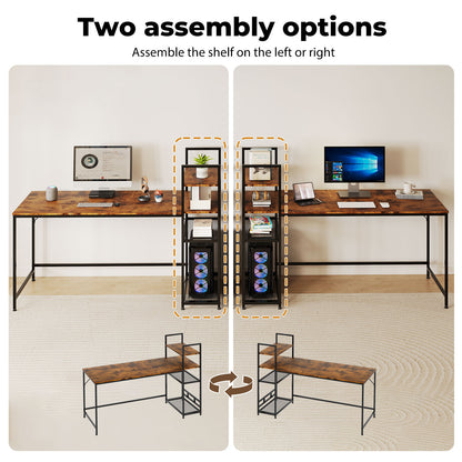 Levede Computer Desk Study Table Home Office Workstation with 4-Tier Shelf 160CM