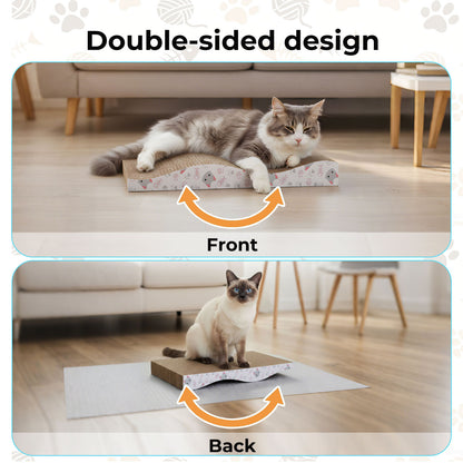 Skylos 4PCS Cat Scratching Board Cardboard Cat Scratcher Scratching Pad Lounge