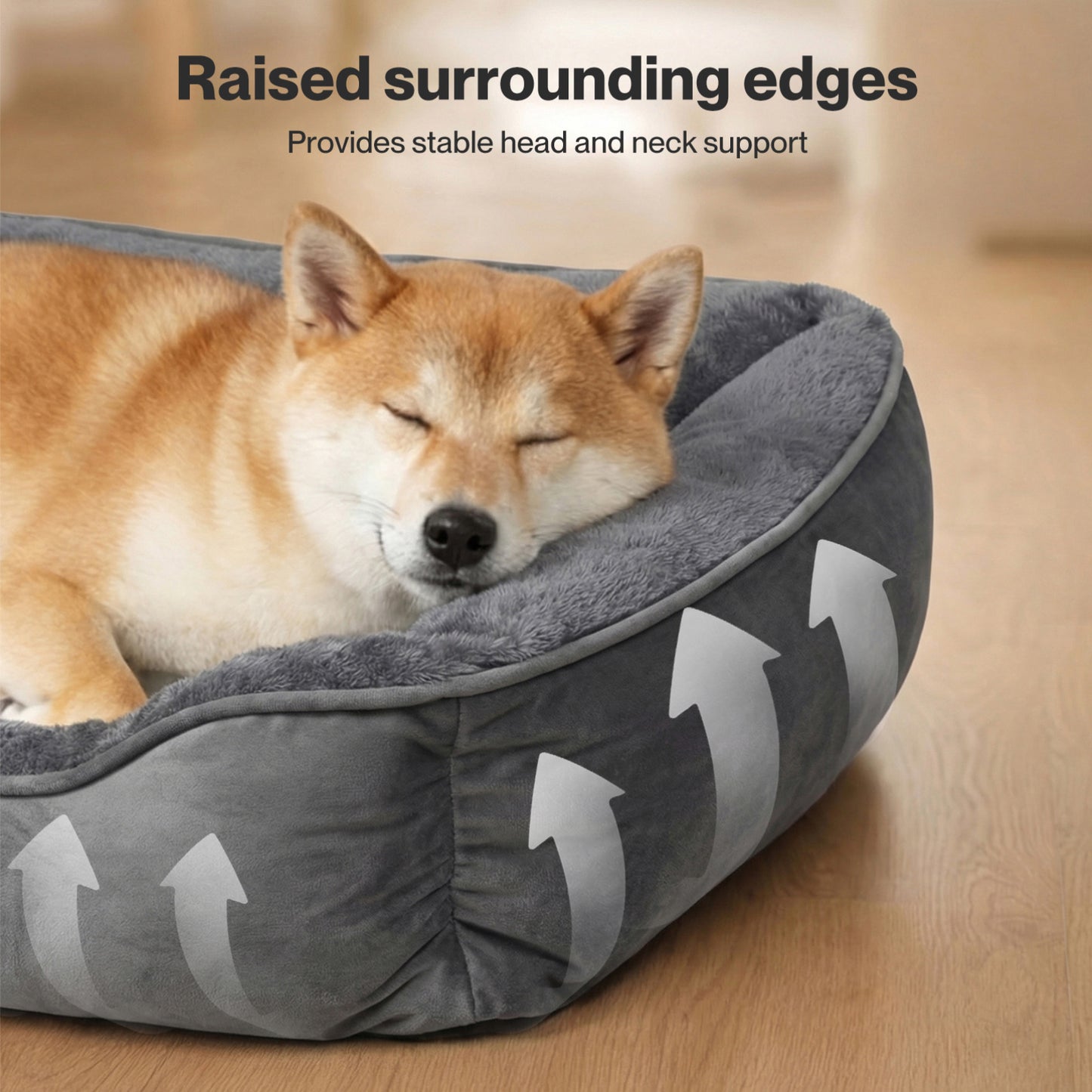 Skylos Orthopedic Dog Bed Large Soft Arctic Velvet Pet Bed Mattress Anti-Slip XL