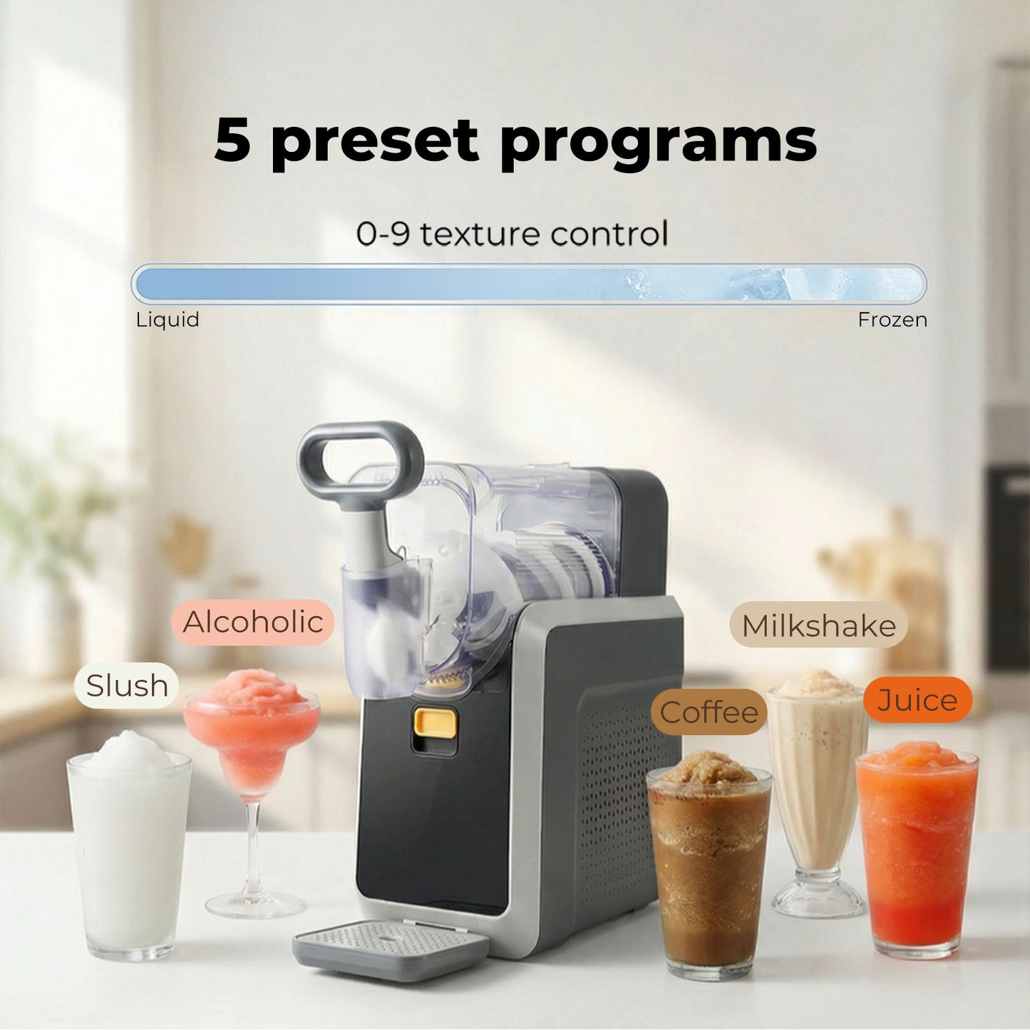 Spector Frozen Drink Maker Ice Slush Machine 5 Presets Touch 2L Rapid Chill
