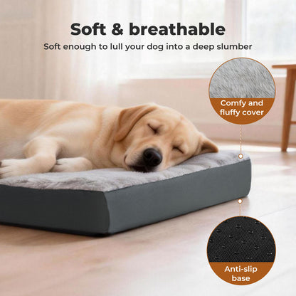 SKYLOS Washable Dog Bed Waterproof Plush Non-Slip Pet Mattress Small Large Dogs