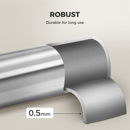 Marlow Steel Curtain Rod Quiet Rail Pole Set Extendable Adjustable Satin Nickel