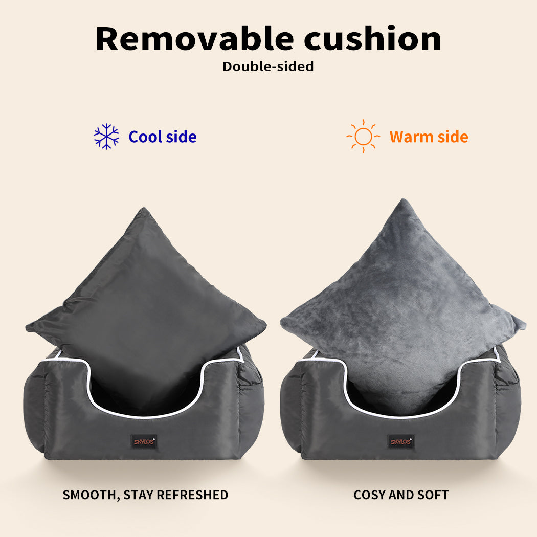 Skylos Dog Car Booster Seat  Pet Backrest Safe Protector Waterproof Travel Bed