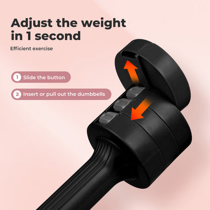Centra A Pair Of 1KG To 2.5KG Adjustable Dumbbells With Metal Weight Black