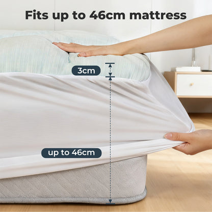 Bamboo Memory Foam Mattress Topper 3cm Double Super King Single Fitted Skirt