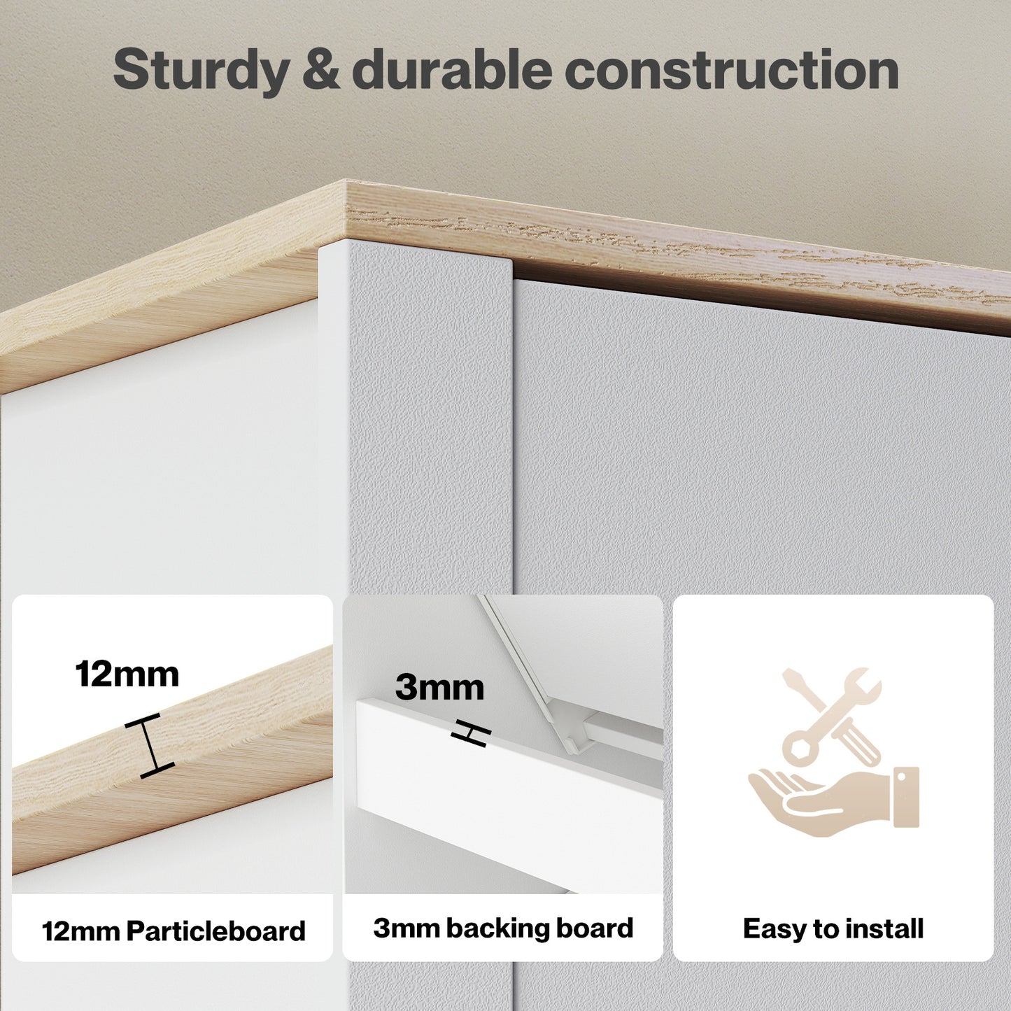 Levede Shoe Cabinet White Narrow Flip Drawers Adjustable Shelves Storage Cabinet