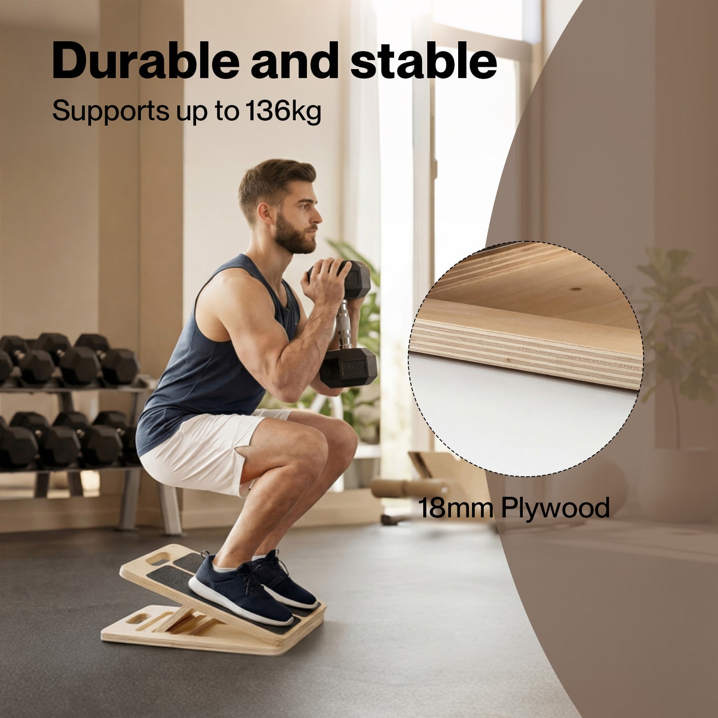 Centra Adjustable Slant Board Calf Stretcher Stretch Board 5 Angles Incline