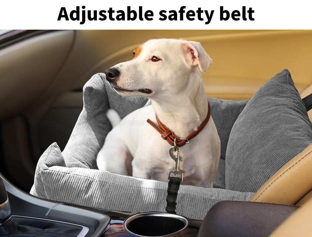 Skylos Pet Car Booster Seat Dog Protector Portable Bed Removable Dark Grey M