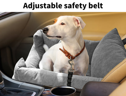 Skylos Pet Car Booster Seat Dog Protector Portable Bed Removable Dark Grey M