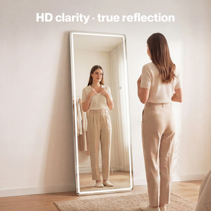 Yezi Full Length Mirror 3 Color LED Touch Dressing Mirror 165x60cm with Dimming