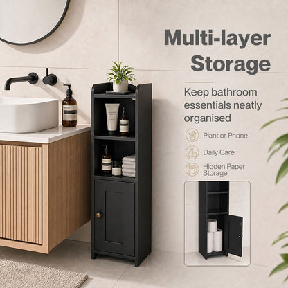 Levede Bathroom Cabinet Slim Corner Storage Adjustable Shelves PB MDF