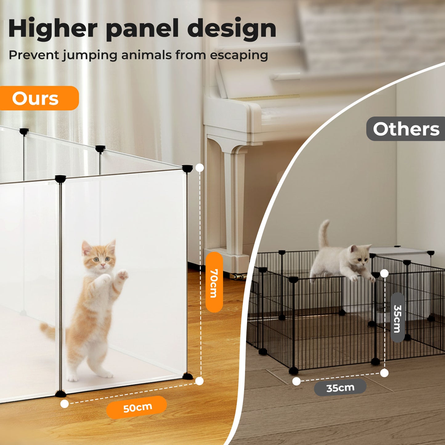 Small Animal Playpen DIY Plastic Pet Fence for Rabbit Hamster Puppy Guinea Run