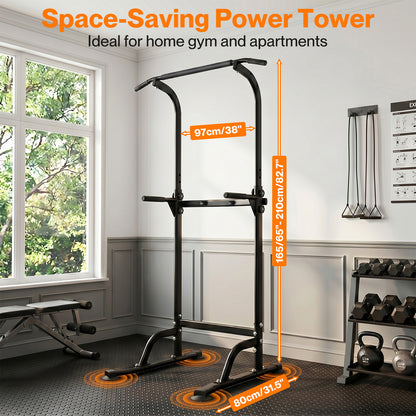 Centra Pull Up Station  9-Height Adjustable  150kg Carbon Steel  Black