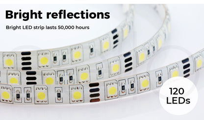 Led Bathroom Mirror With Light Illuminated Wall Mirrors Demister Touch Sensor