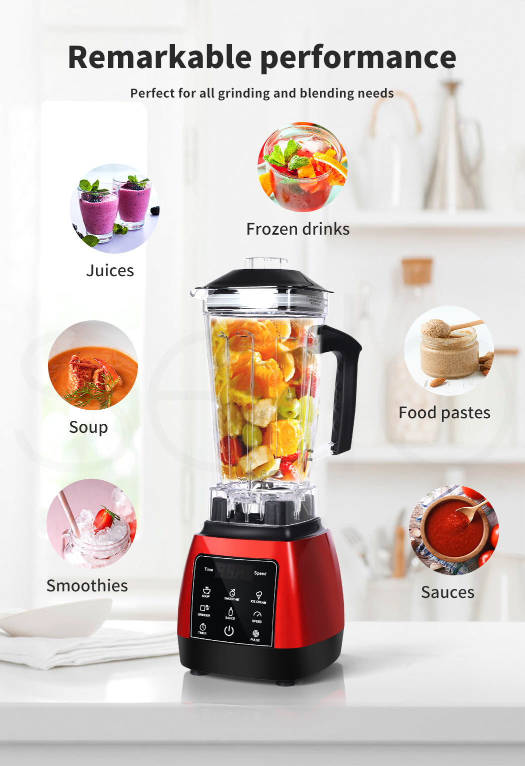 Spector 2L Commercial Blender Mixer Food Processor Juicer Smoothie Ice Crush