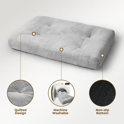 Skylos Large Dog Bed Mattress Soft Plush Cat Cushion Washable Pet Crate Pad Mat