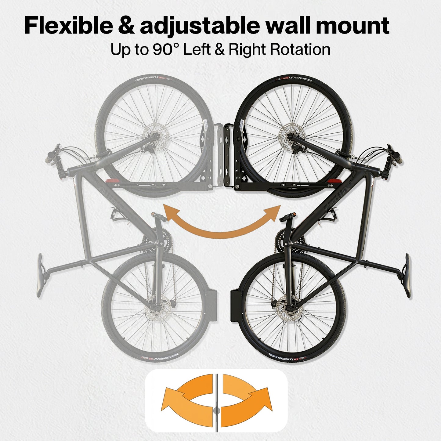 Monvelo Bike Racks Garage Wall Mount Bicycle Storage Adjustable Foldable Swivel