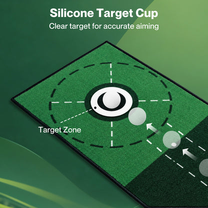 Centra Golf Putting Mat 3m Indoor Practice Non Slip Backing for Office Green