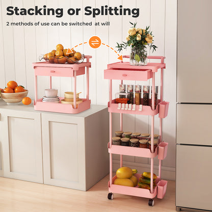 Levede Rolling Kitchen Cart Island Portable Serving Trolley Beauty Storage Rack