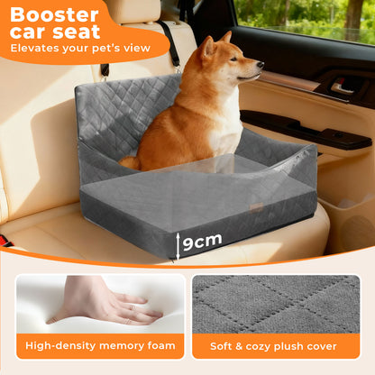 Skylos Large Dog Booster Car Seat Travel Carrier Bed Basket for 2 Small Pets