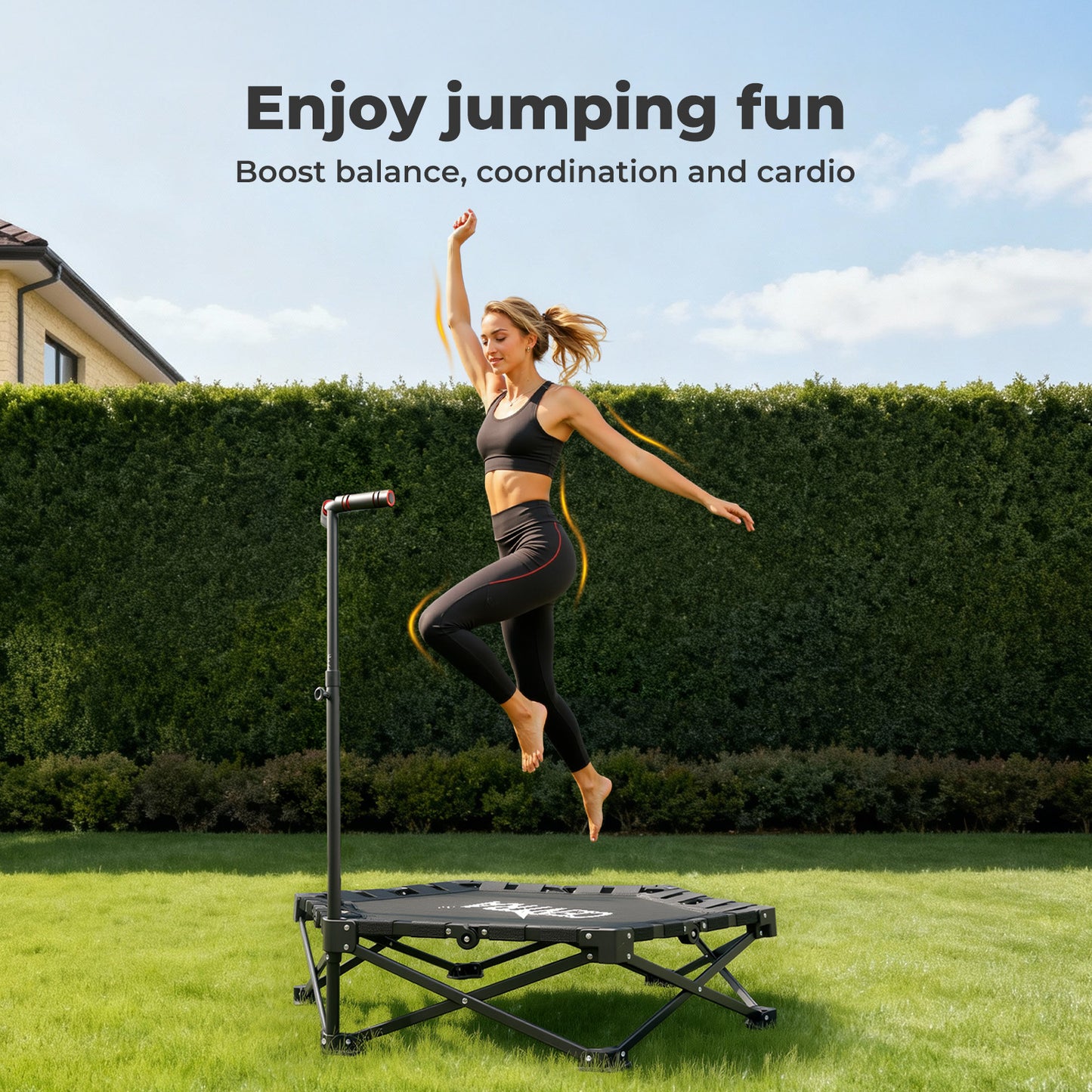 Centra 42 inch Trampoline Handrail Rebounder Folding Fitness Exercise Home