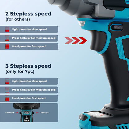 TraderightÂ 21VÂ CordlessÂ BrushlessÂ ImpactÂ Wrench DriverÂ 550/1200N.m 4.0AhÂ Battery