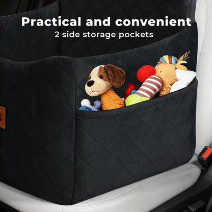 Skylos Pet Booster Dog Car Seat Safe Travel Carrier Bed Bag Basket Puppy Black