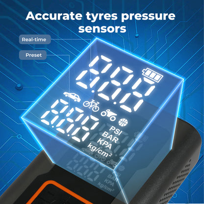Manan Car Tyre Inflator Digital Portable Tyre Air Compressor Pump 12V Electric