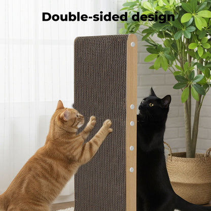 Skylos 68cm High L Shaped Cat Scratching Board with Ball Toy Wall Furniture