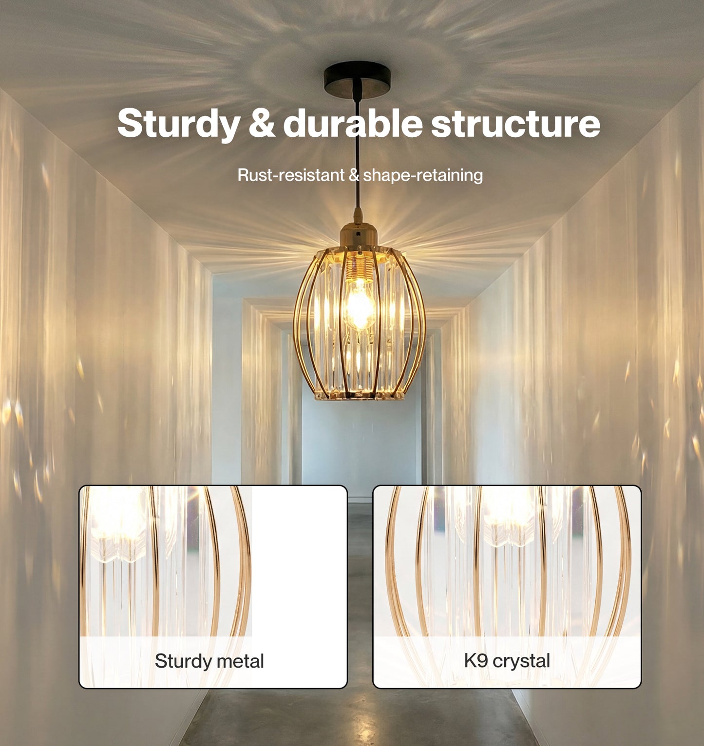 Emitto Crystal Ceiling Light Shade Pendant Lamp Shade Table Floor Lamps Gold