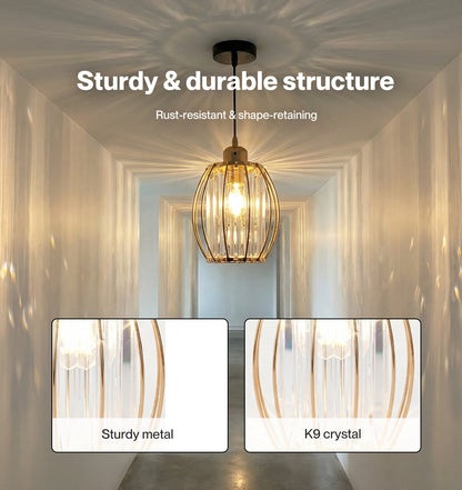 Emitto Crystal Ceiling Light Shade Pendant Lamp Shade Table Floor Lamps Gold