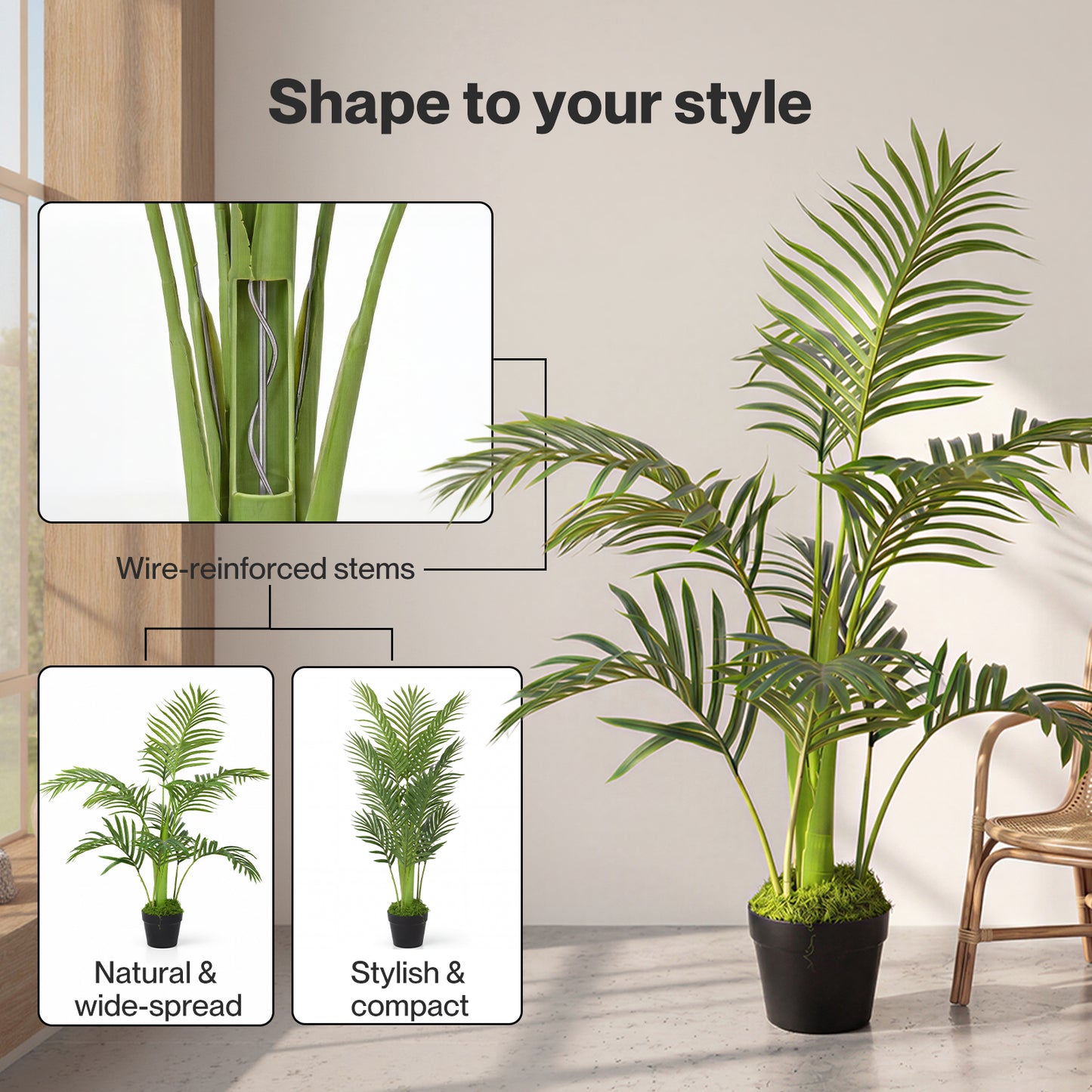 Levede Artificial Tree Fake Plant Indoor Home Office Decor Realistic Faux Tree