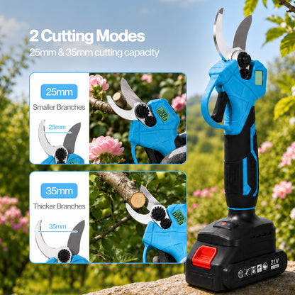 Traderight Pruning Shears 450W Brushless LCD SK5 Blade for Garden Cutting Blue