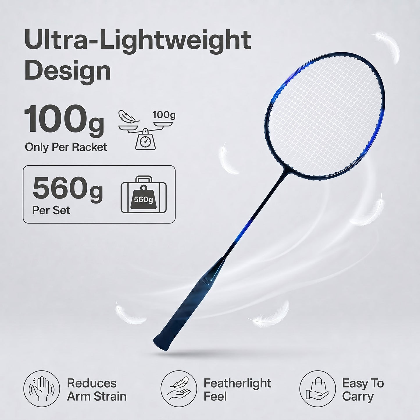 Centra Badminton Racket Set 11PCS 4 Players Aluminum Outdoor Game with Bag