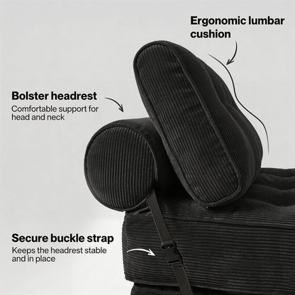 Levede Sofa Bed Convertible Foldable Floor Mattress with Head Lumbar Pillow